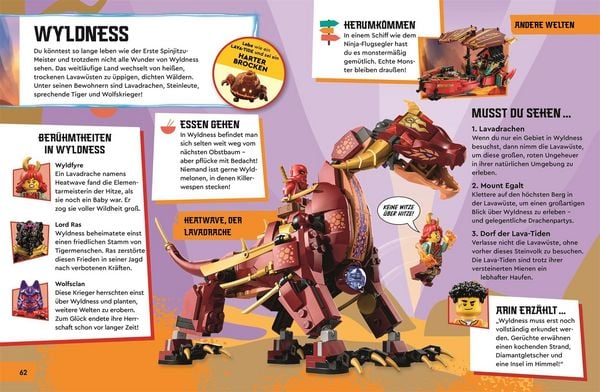 LEGO NINJAGO Buch mit Kai Minifigur und Flammen-Elementen
