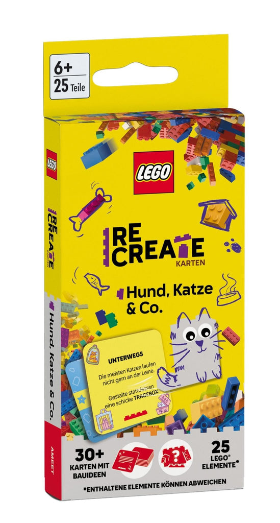 LEGO ReCreate Karten Hund Katze & Co Kartenset mit 25 Elementen
