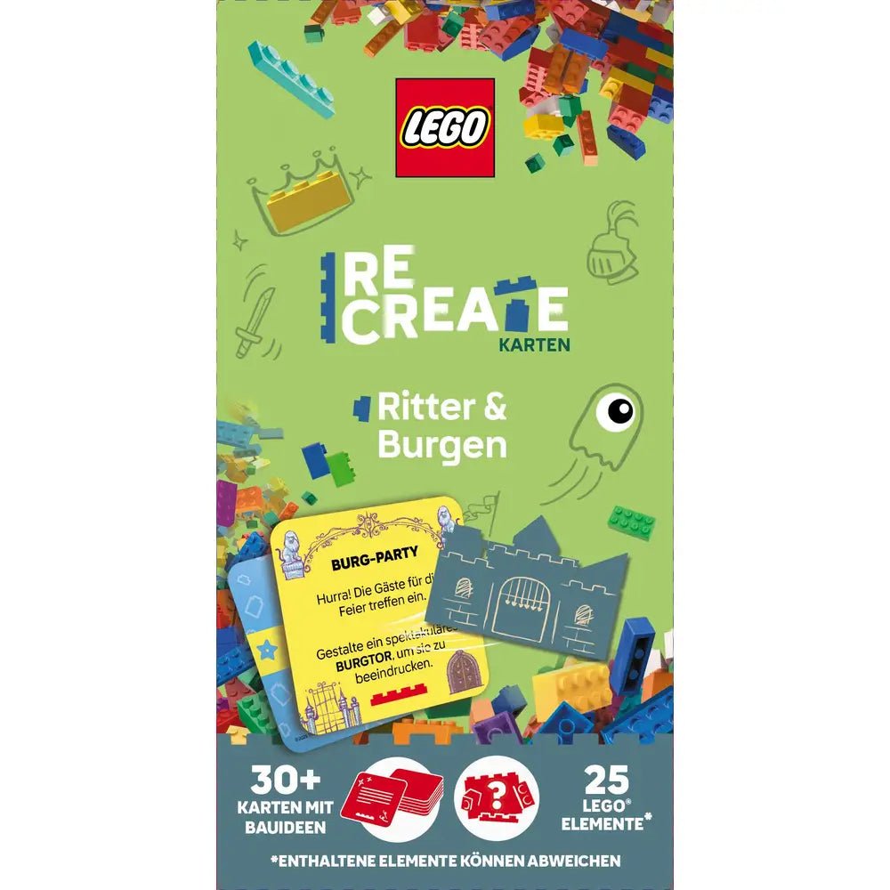 LEGO ReCreate Karten Ritter & Burgen – Bauinspiriert mit 25 Teilen