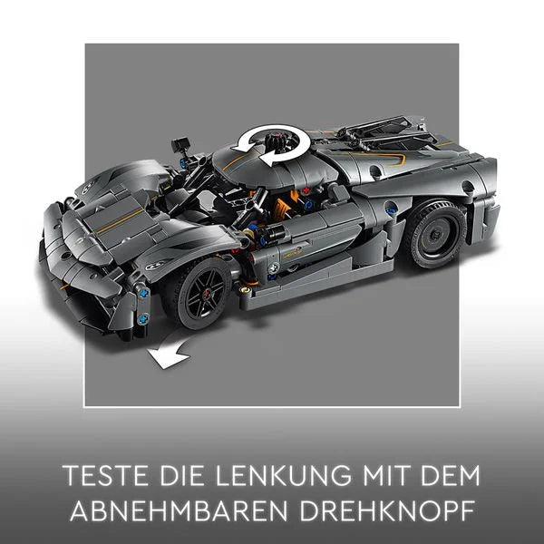 LEGO Technic 42173 - Koenigsegg Jesko Absolut Supersportwagen in Grau - LEGO