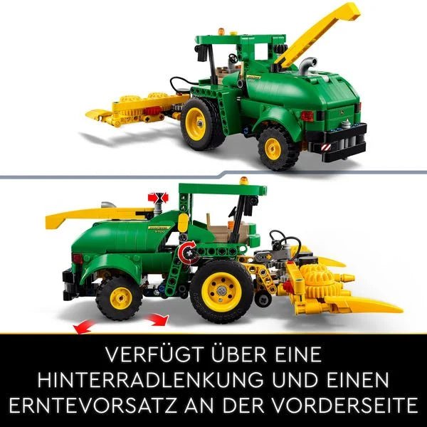 Nahaufnahme der Hinterradlenkung am John Deere Technic Modell
