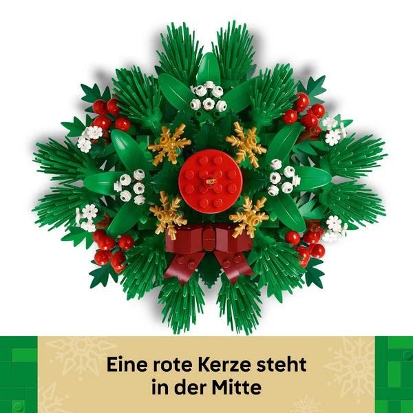 Bauprojekt LEGO 40743 Weihnachtsgesteck mit roten Beeren und goldenen Sternen
