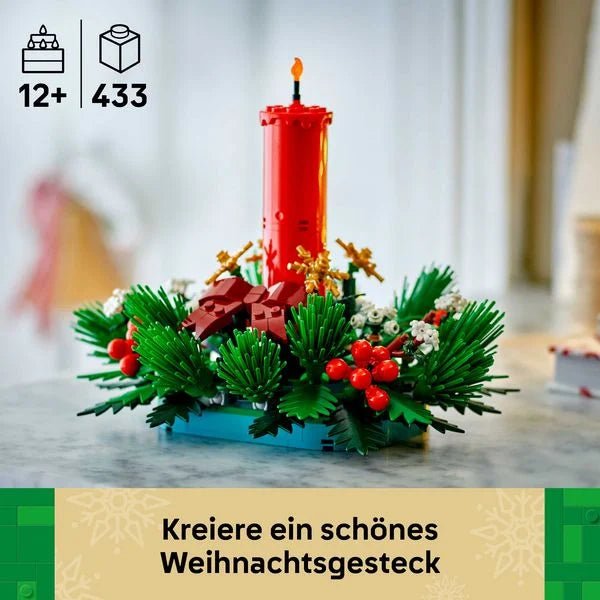 Festliches LEGO Weihnachtsgesteck zum Selberbauen mit 433 Teilen
