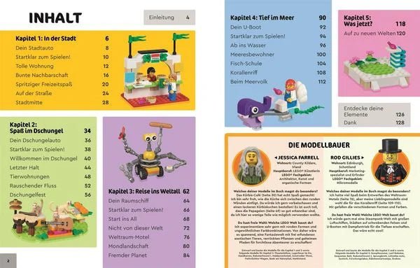 LEGO Box mit Bauideen, Buch, Minifigur und 150 Steinen ab 6 Jahren
