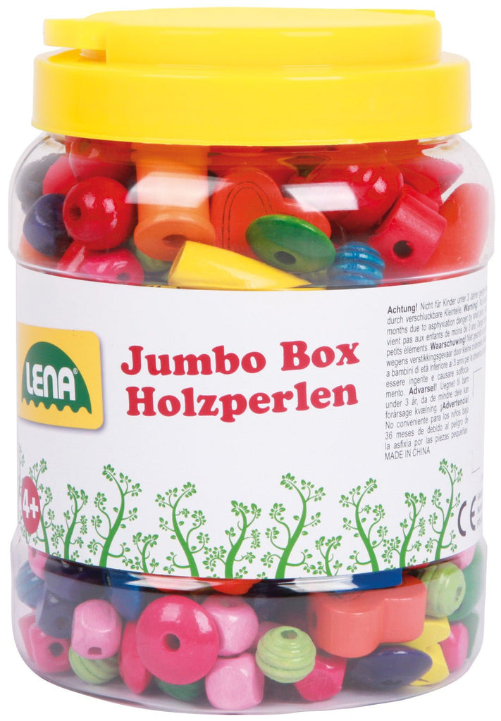 LENA® Holzperlen, Jumbo Box - Simm Spielwaren