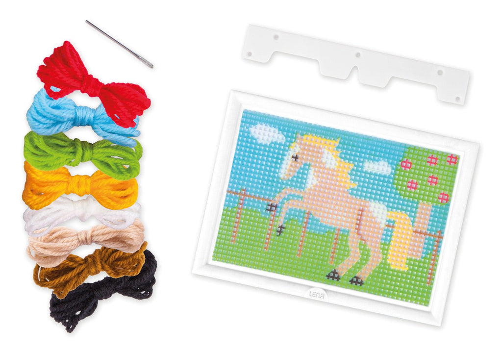 Kreatives Stickset Pferd für Mädchen und Jungen ab 6
