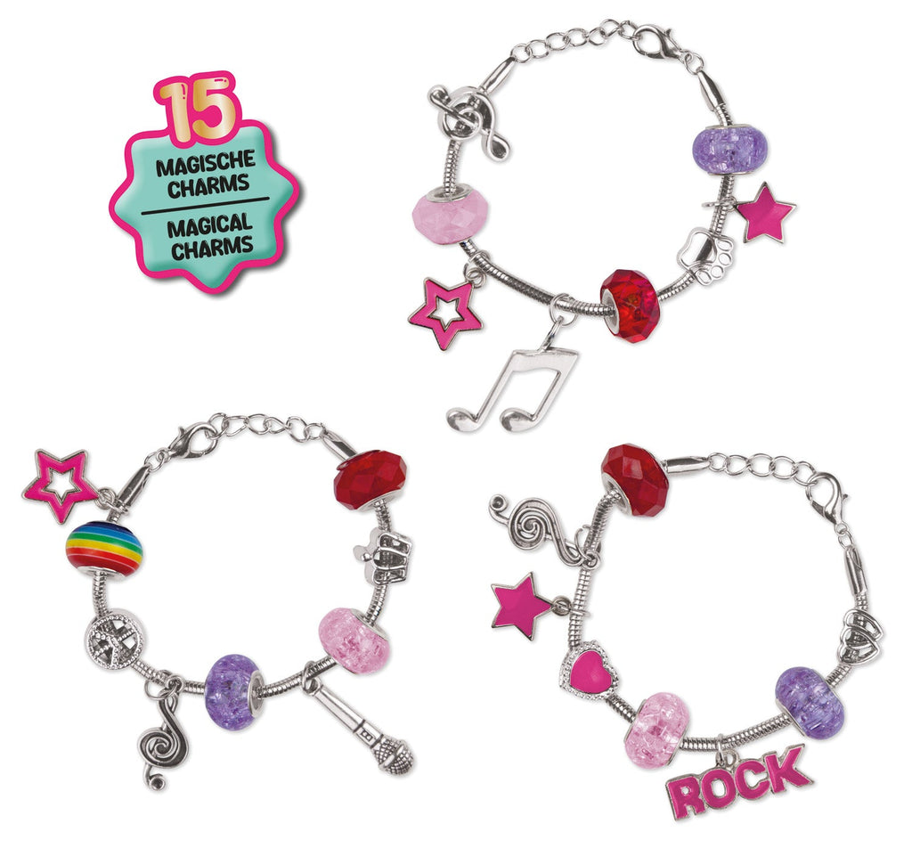 Schmuck Bastelset Charm Armbänder mit Perlen und Anhängern LENA