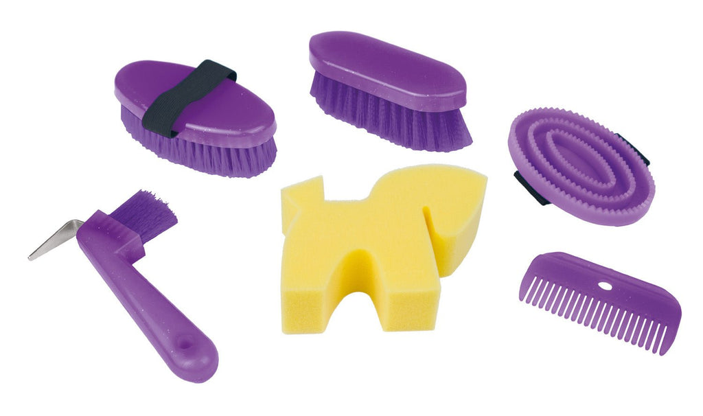 Pferde Putzbox Spielset mit Bürsten, Striegel und Kamm für Kinder
