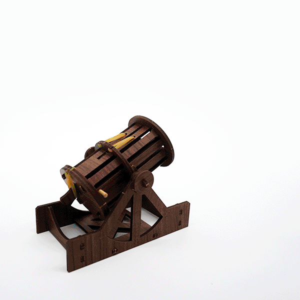 Funktionierendes Kanonenmodell Holz Renaissance Technik
