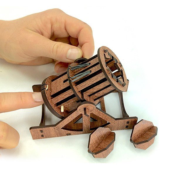 Holzbausatz Kanone nach Leonardo da Vinci Entwurf
