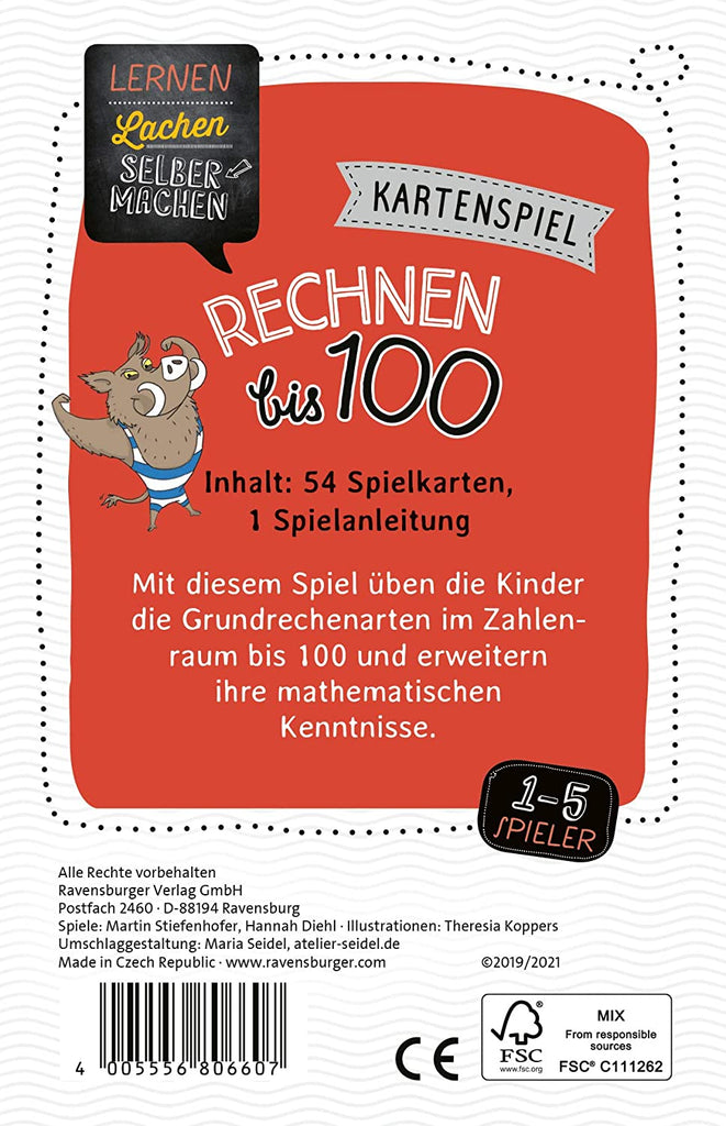 Lernspiel ab 7 Jahren mit Rechenaufgaben bis 100