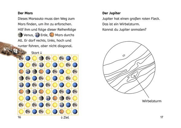 Leserätselbuch über Sterne & Planeten ab 7 Jahren mit Wissen und Aufgaben