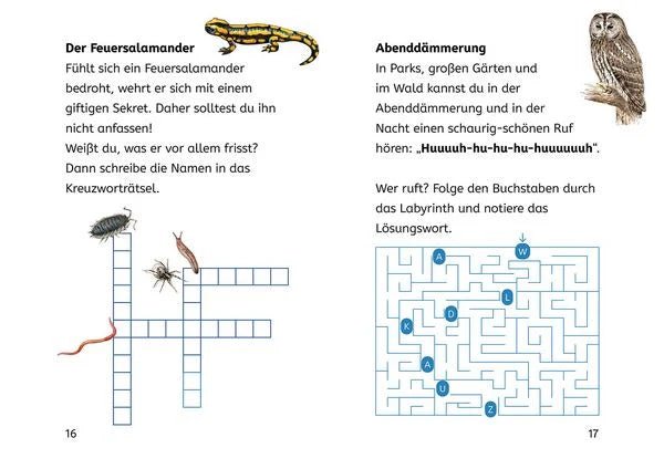 Leserätselbuch Waldtiere & Pflanzen ab 7 Jahren mit Aufgaben & Naturwissen