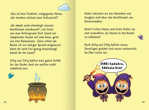 Interaktives Erstlesebuch mit kurzen Kapiteln und bunten Illustrationen