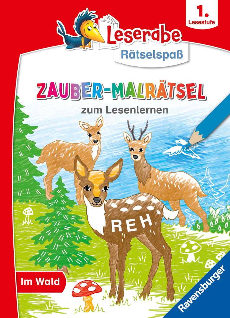 Leserabe Rätselspaß Zauber - Malrätsel zum Lesenlernen: Im Wald - Ravensburger