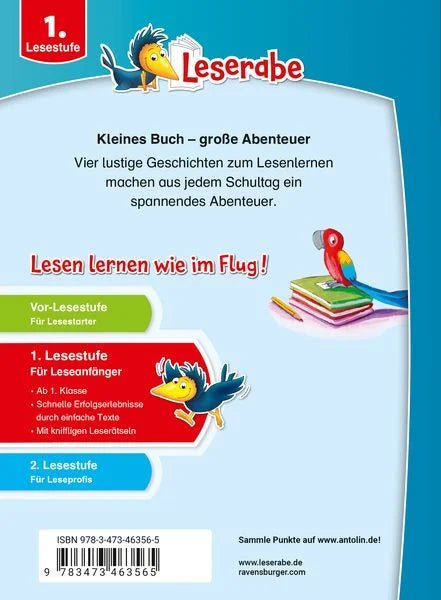 Erstlesebuch Leserabe mit großer Fibelschrift für Leseanfänger
