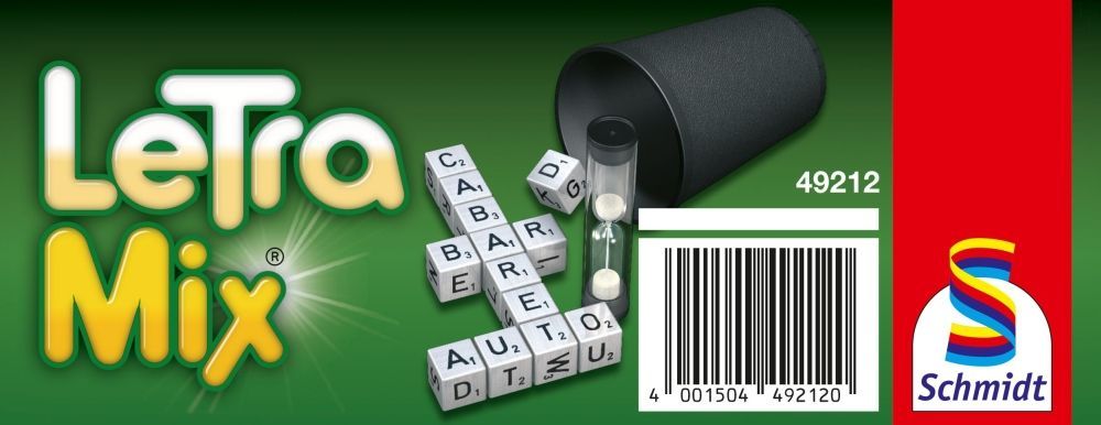 Letra-Mix Wortspiel mit Buchstabenwürfeln für 1 bis 8 Spieler