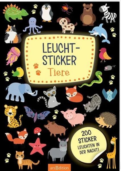 Leucht - Sticker Tiere - Ars Edition