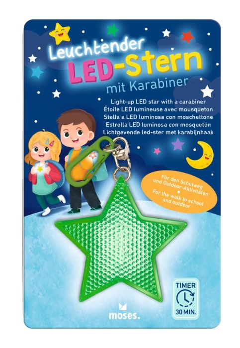 Reflektierender LED-Stern Kinder Jugendliche Sicherheit