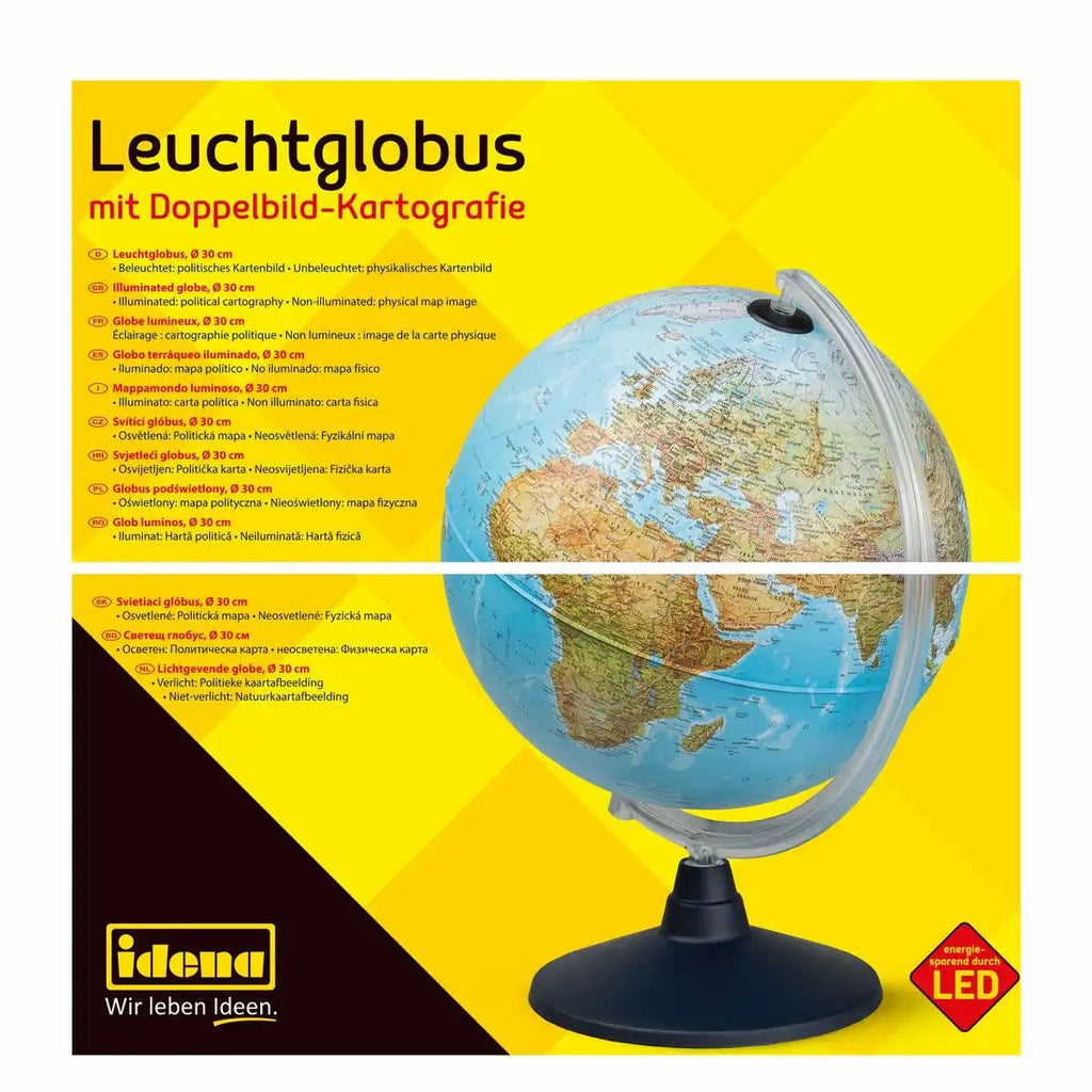 Lernspielzeug Leuchtglobus 30 cm Idena zuhause & im Klassenzimmer