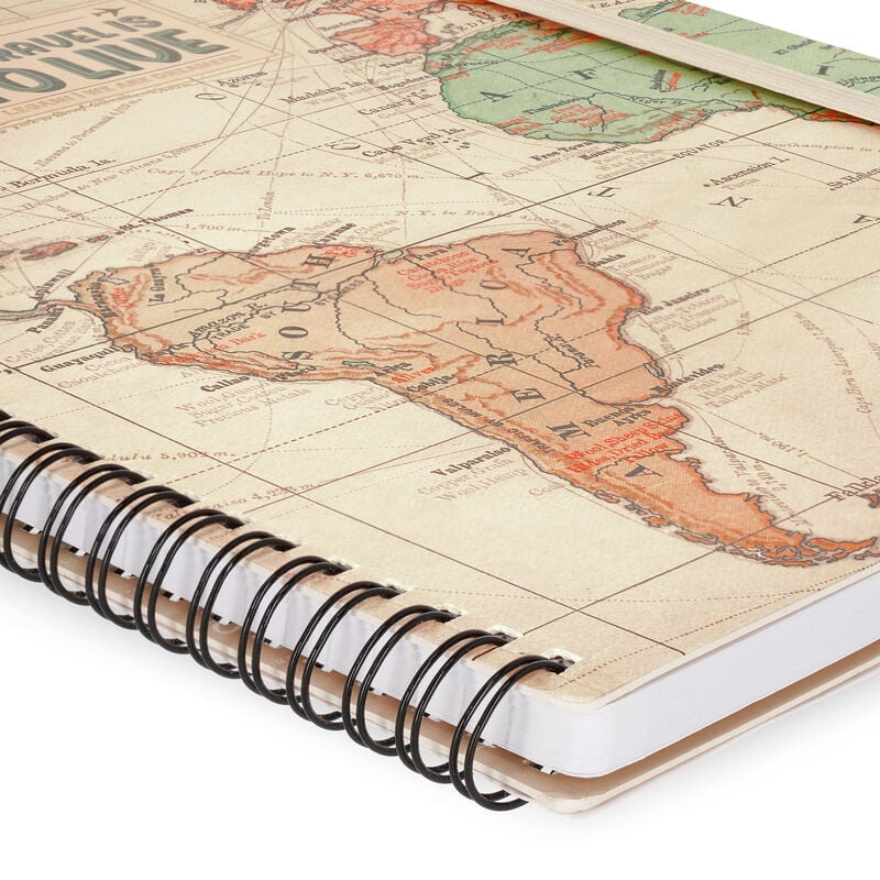 Legami Notizbuch A4 Travel mit Spiralbindung und linierten Seiten