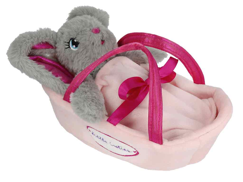 Kuscheltier Häschen im Täschchen mit Kopfkissen von BB Klostermann
