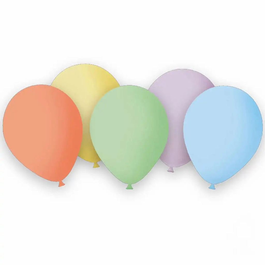 Pastell Luftballons 12 Stück zarte Farben Partydeko latex