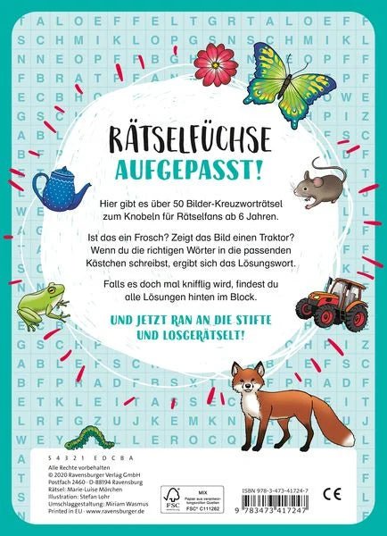 Lustige Kreuzworträtsel für Erstleser in der 1. Klasse
