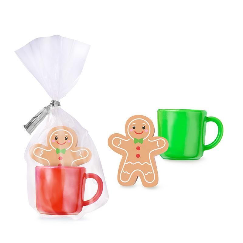 Radierer Lebkuchenmann mit Tasse – Weihnachtsgeschenk für Kinder
