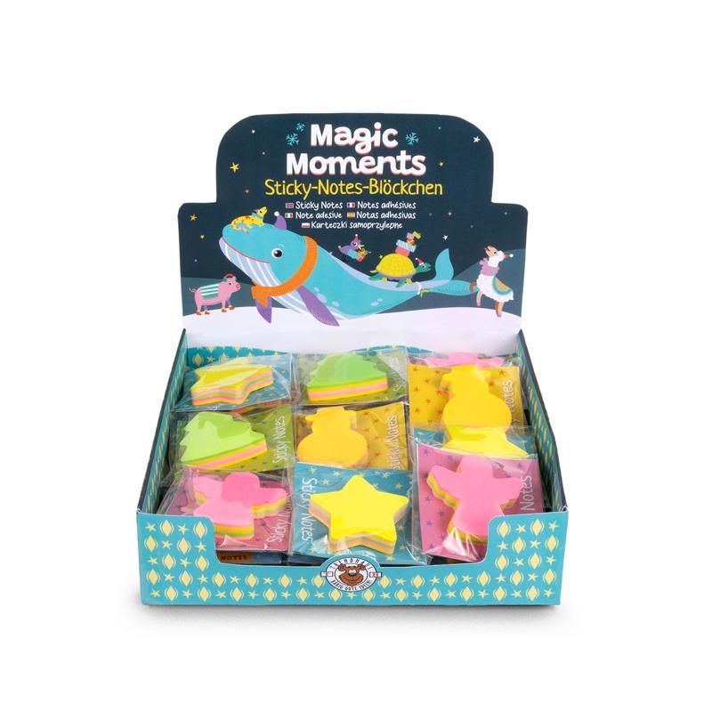 Magic Moments - Sticky Notes Mini - Blöckchen 100 Blatt, 4 - fach sortiert - Trendhaus