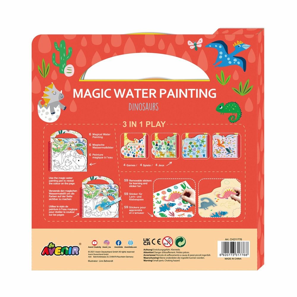 Magic Water Painting, Dinosaurier, Ausmalspiel - Carletto