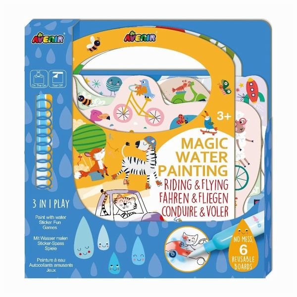 Magic Water Painting, Fahren & Fliegen, Ausmalspiel - Carletto