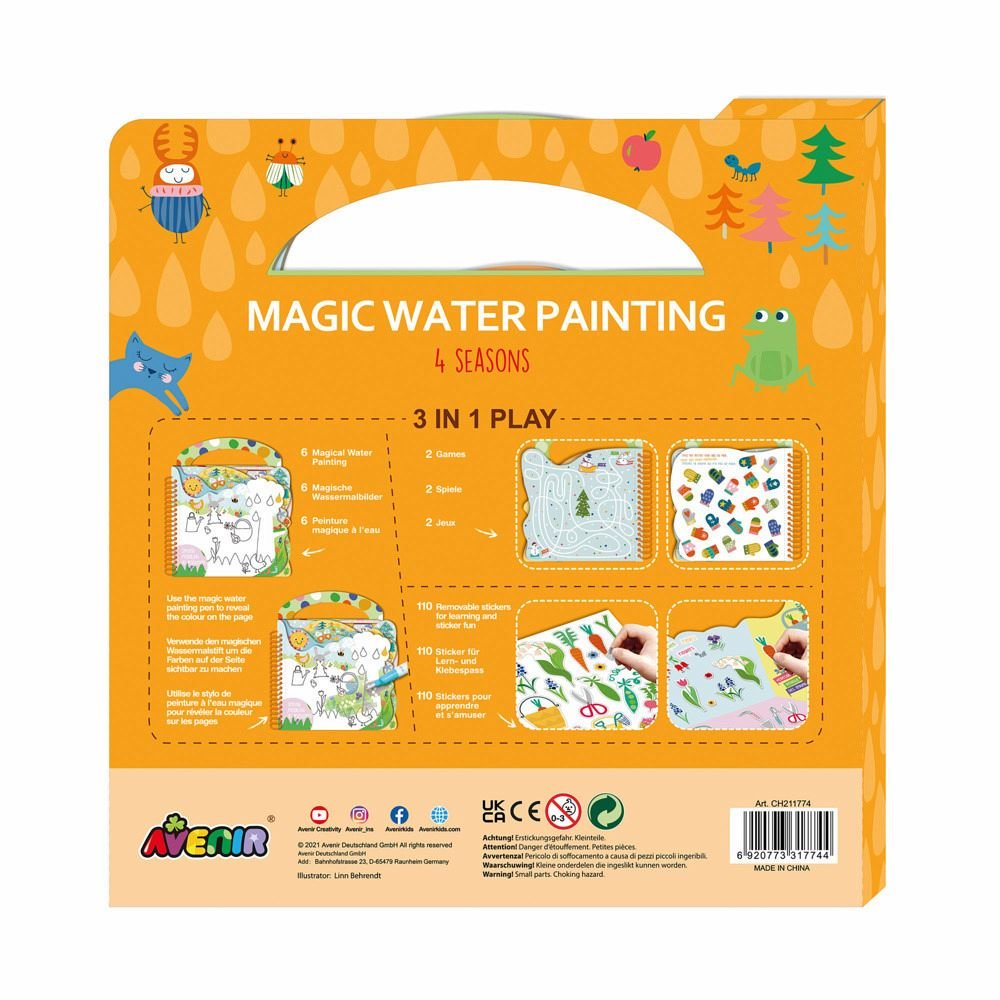 Magic Water Painting, Vier Jahreszeiten, Ausmalspiel - Carletto