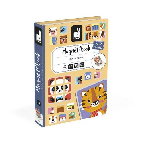 Magnéti'book Mix & Match Tiere, 72 Magnete - Janod