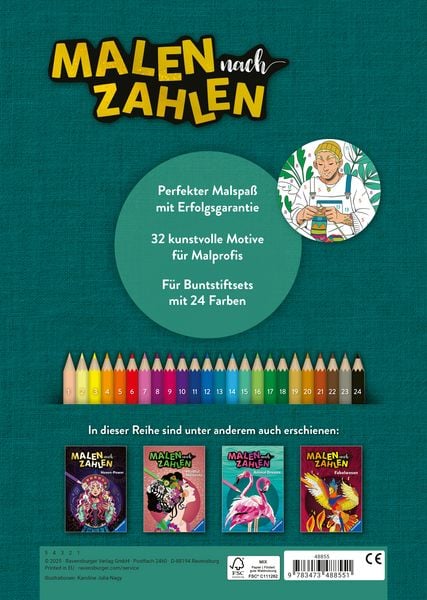 Malen nach Zahlen Cozy Time ab 9 Jahren mit 32 Ausmalbildern