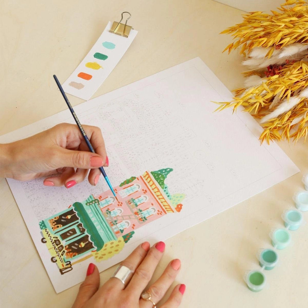 New York Painting by Numbers Set mit biobasierten Farben
