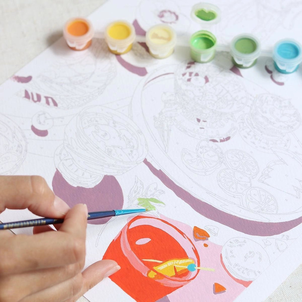 Kreativset Malen nach Zahlen Sommermotiv auf 350g Papier
