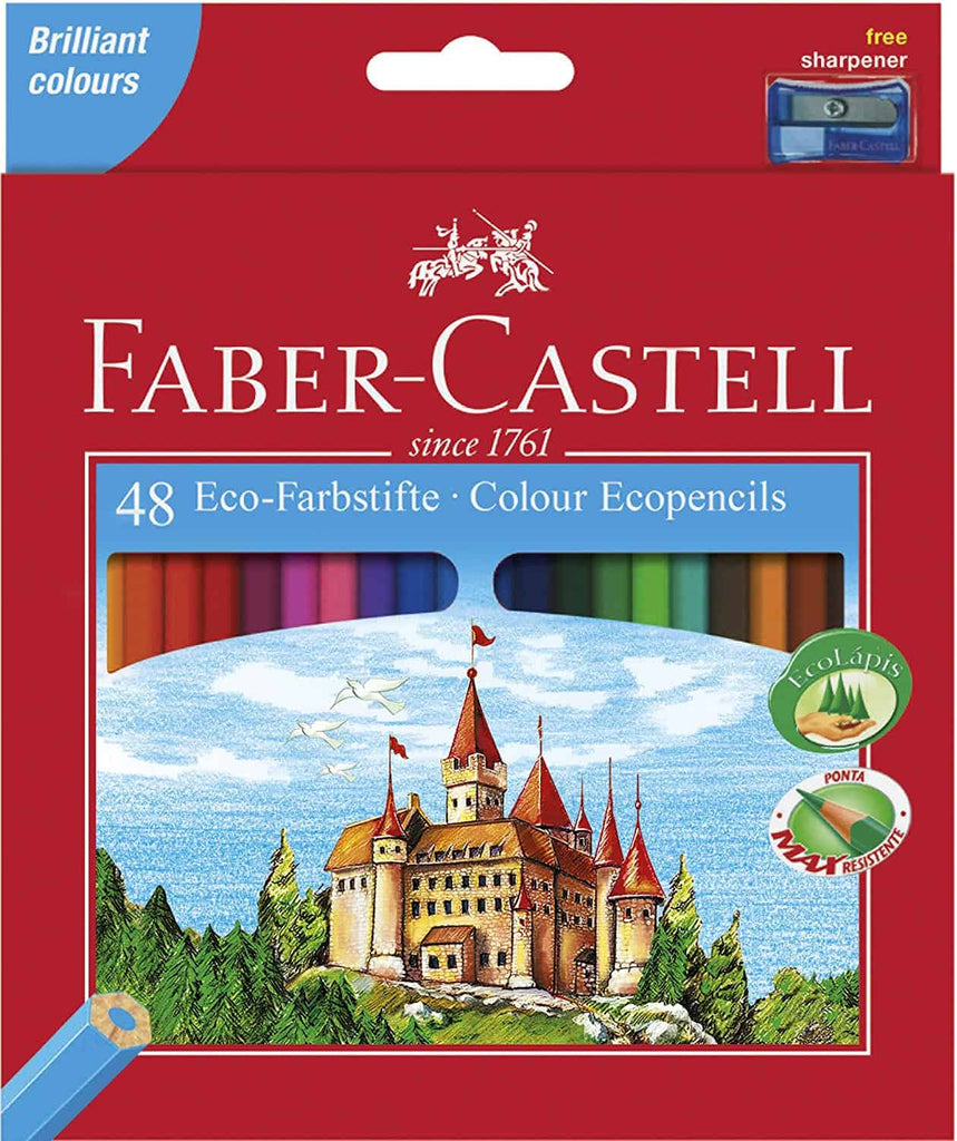 Malen + Zeichnen - 48 Farbstifte Castle mit Spitzer - Faber - Castell