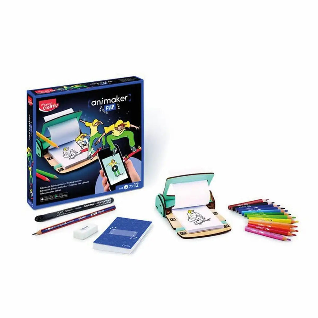 Daumenkino Set Maped mit App-Funktion und 2 Flip-Notizbüchern
