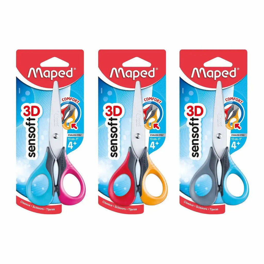 Maped Sensoft 3D Schere 13 cm ergonomisch Pack ab 4 Jahre