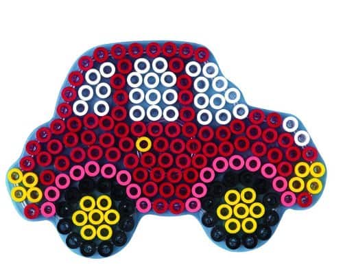 Hama Stiftplatte Maxi Auto für Bügelperlen ab 3 Jahren, transparent