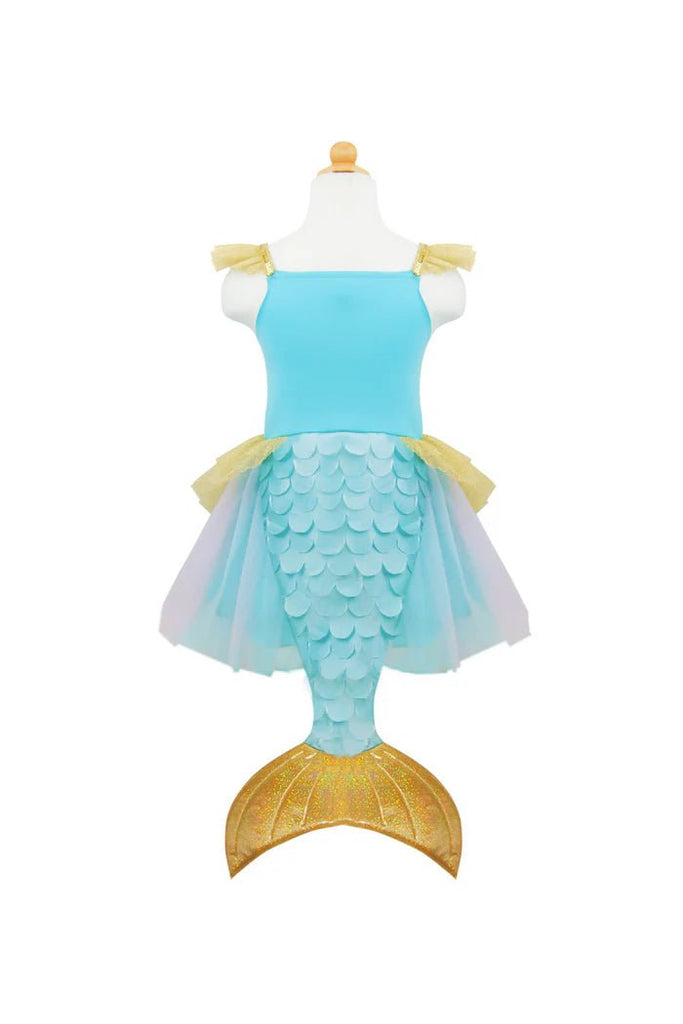 Meerjungfrauen Kleid rosa blau lila gold Kinder 5–6 Jahre