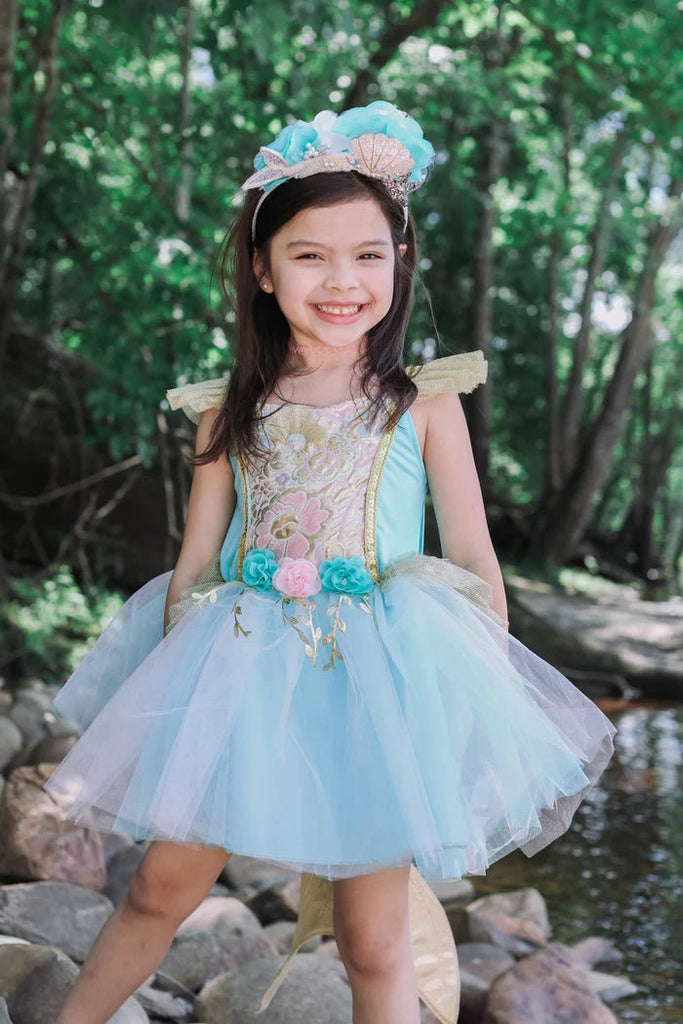 Glitzer Meerjungfrauenkleid Kinderkostüm Unterwasser 5–6 Jahre