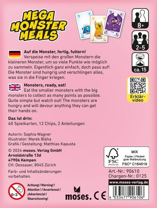 Kartenspiel 15 Minuten Spielzeit Monsterhungrig
