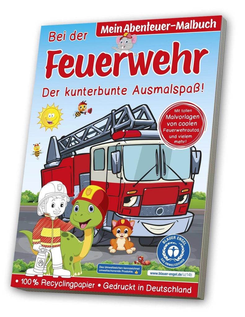 Abenteuer Malbuch Bei der Feuerwehr A4 ab 3 Jahren 64 Seiten