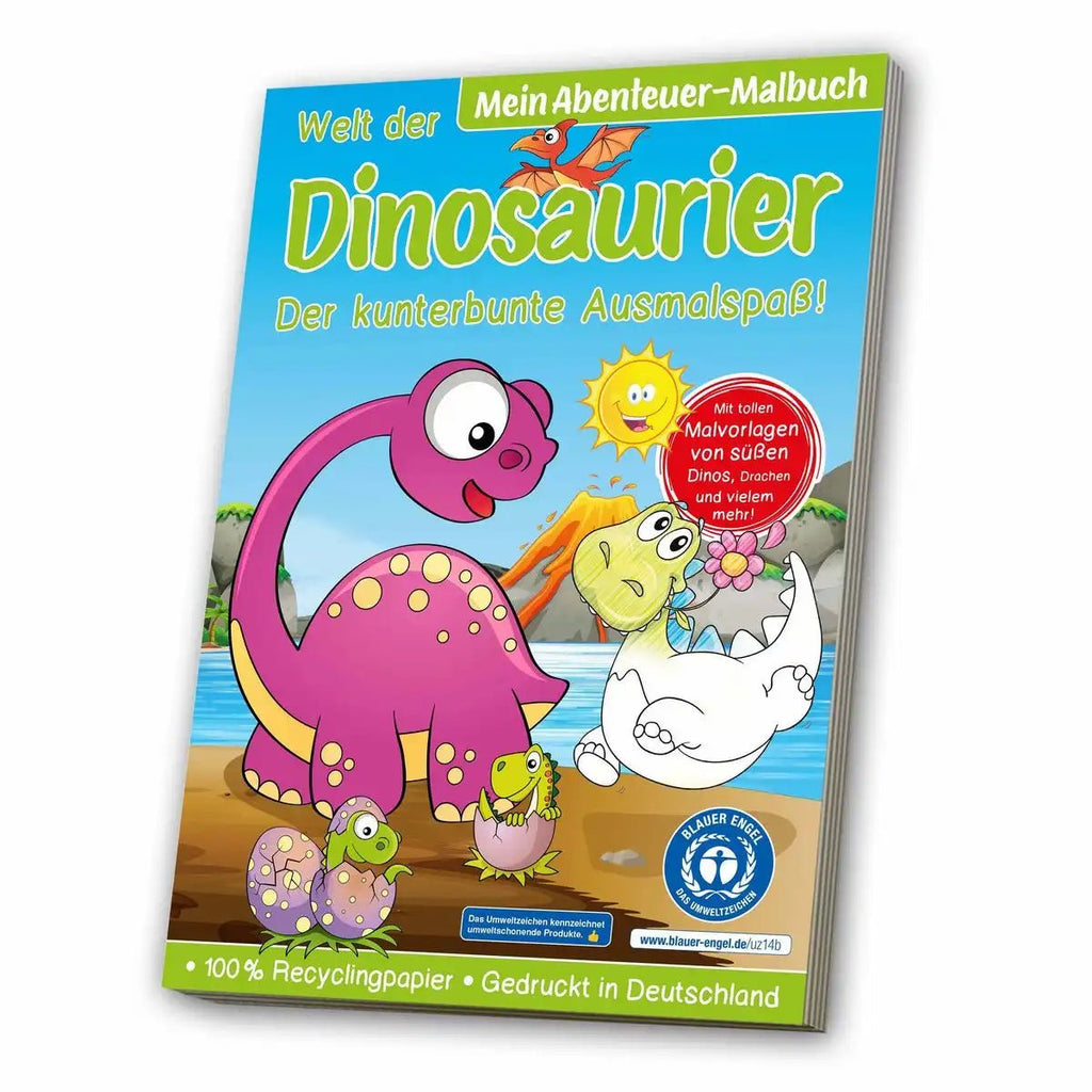 Mein Abenteuer‑Malbuch Welt der Dinosaurier A4 Ab 3 Jahren