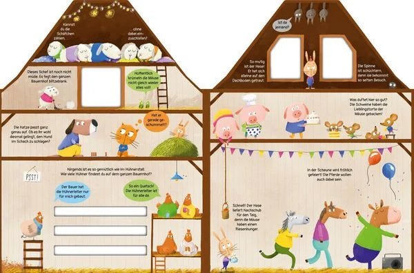 Buch & Spielhaus zum Aufstellen – Mein Bauernhof ab 3 Jahren
