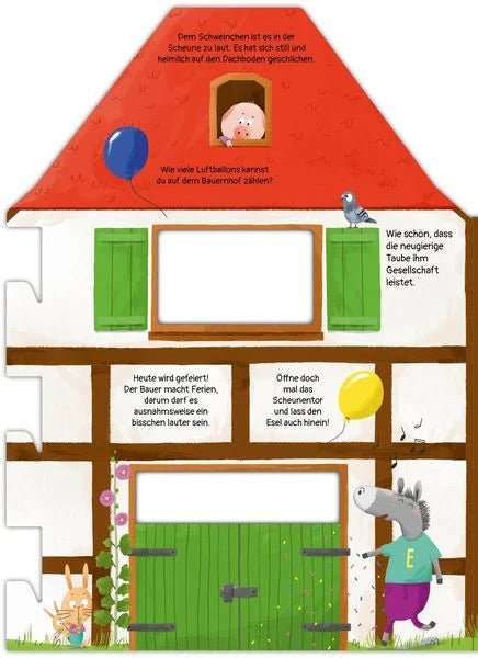 Papp-Spielhaus Bauernhof für Kinder ab 3 Jahren
