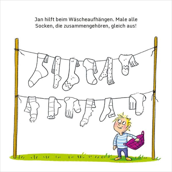 Vorschulrätsel mit Zahlen, Buchstaben und Labyrinthen