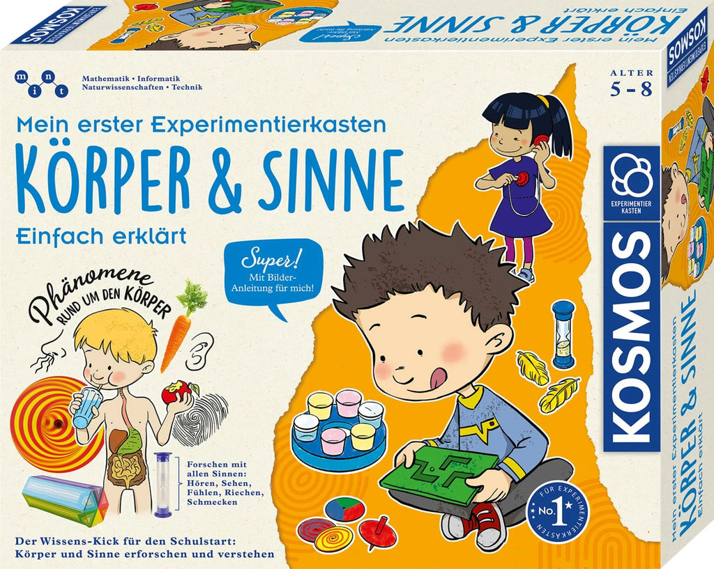 Kosmos Mein erster Experimentierkasten – Körper & Sinne: Lernspiel für Kinder ab 5 Jahren mit spannenden Experimenten zu Gleichgewicht & Wahrnehmung